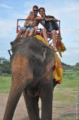 Balade à dos d'éléphants vers Ayuttaya ; touristique, mais inévitable!