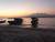 lever de soleil depuis Gili Meno, avec Le mont Rinjani en arrière plan
